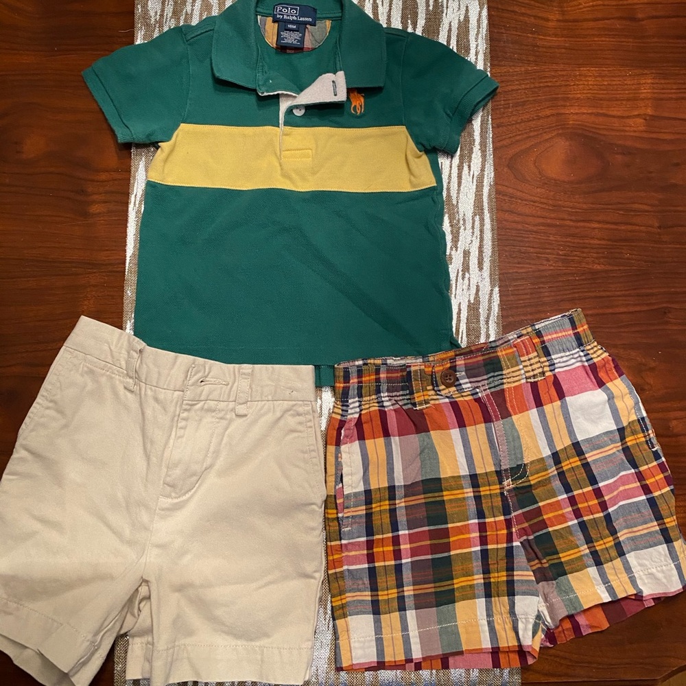 Ralph Lauren Shorts and Polo Shirt Set of 3